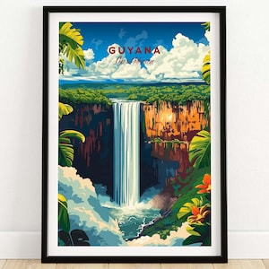 Guyana Travel Poster - Vibrant Design Inspired by the Beauty of Guyana Art Print