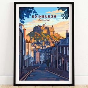 Edinburgh Wand Kunst Edinburgh Reise Print Wandkunst Edinburgh Wandbehang Home Dekor Edinburgh Geschenk Kunstliebhaber Schottland Wand Kunstdruck