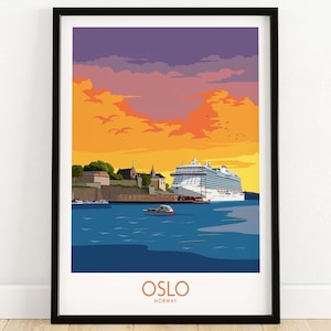 Oslo Poster | Oslo Print Norway Wall Art | Oslo Travel Poster | Oslo Gift