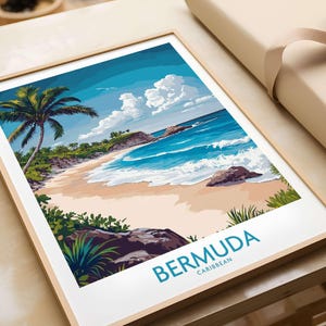 Bermuda Poster Bermuda Travel Poster Bermuda Artwork Poster Gift  Home Decor Bermuda Illustration Art Lover Print