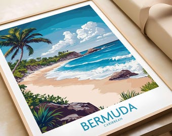 Bermuda Poster Bermuda Travel Poster Bermuda Artwork Poster Gift Home Decor Bermuda Illustration Art Lover Print
