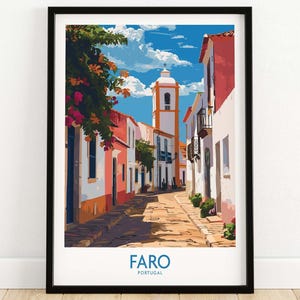 Faro Print Portugal part of our best collection or travel posters and prints - This Art World