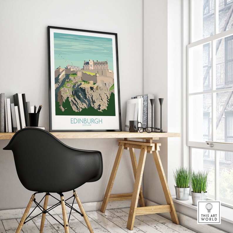 Edinburgh Print Scotland Travel Poster