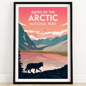 Gates of the Arctic Poster | National Park Poster | Wall Art Print | Travel Poster | Gift Idea