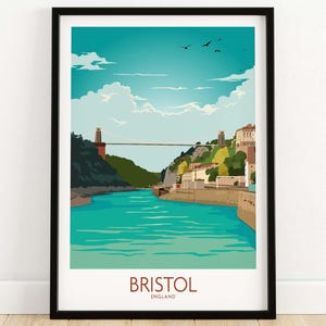 Bristol Poster | Bristol Print | Bristol Wall Art | Bristol Bridge | Clifton Suspension Bridge Art Print | Bristol Gift