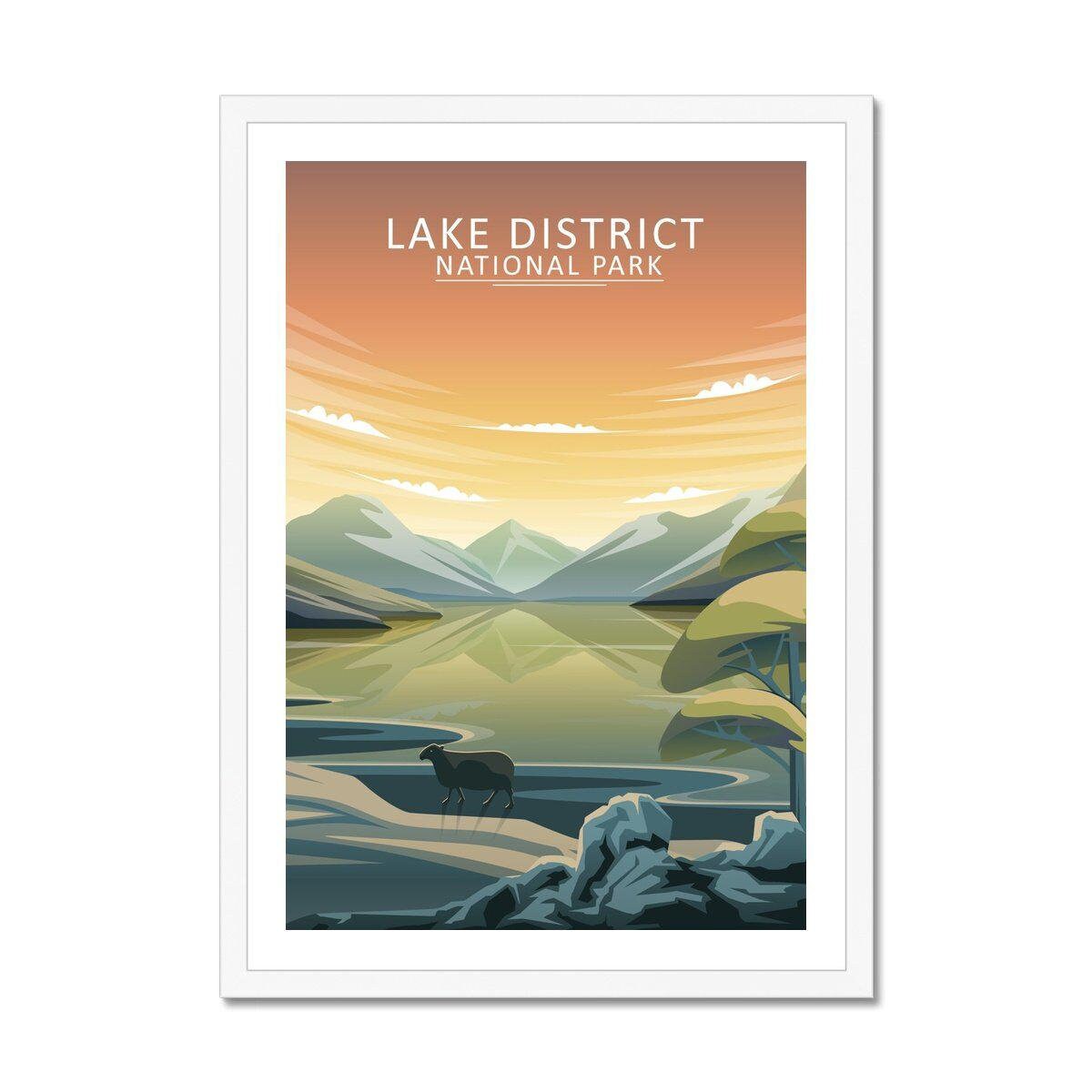 UK National Park Wall art Lake District  National Park Travel Poster Lake District Home Decor Lake District  Travel Print
