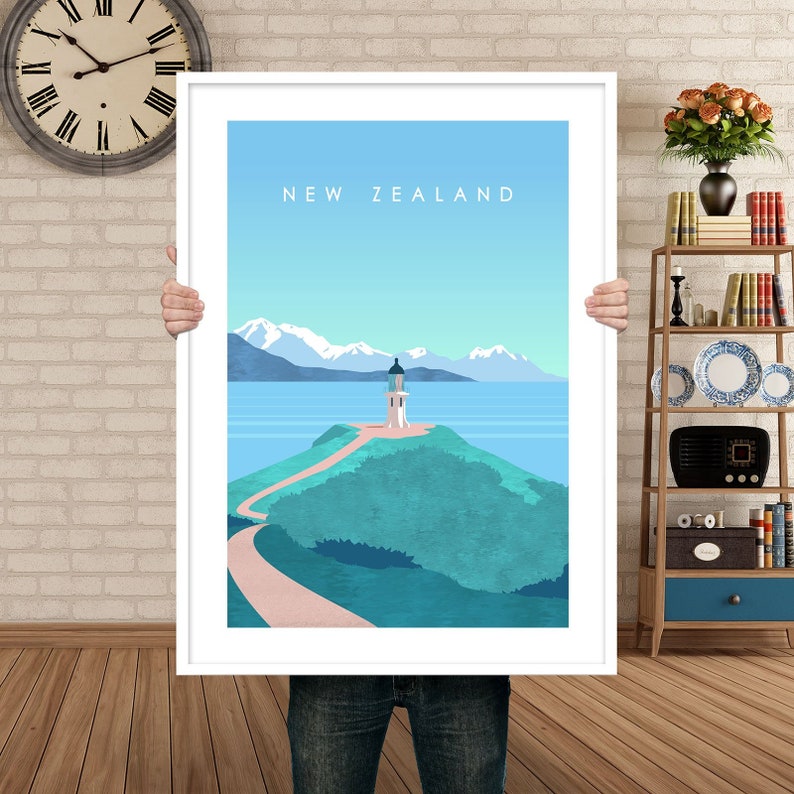 New Zealand Print NZ Wall Art New Zealand Art Travel Etsy