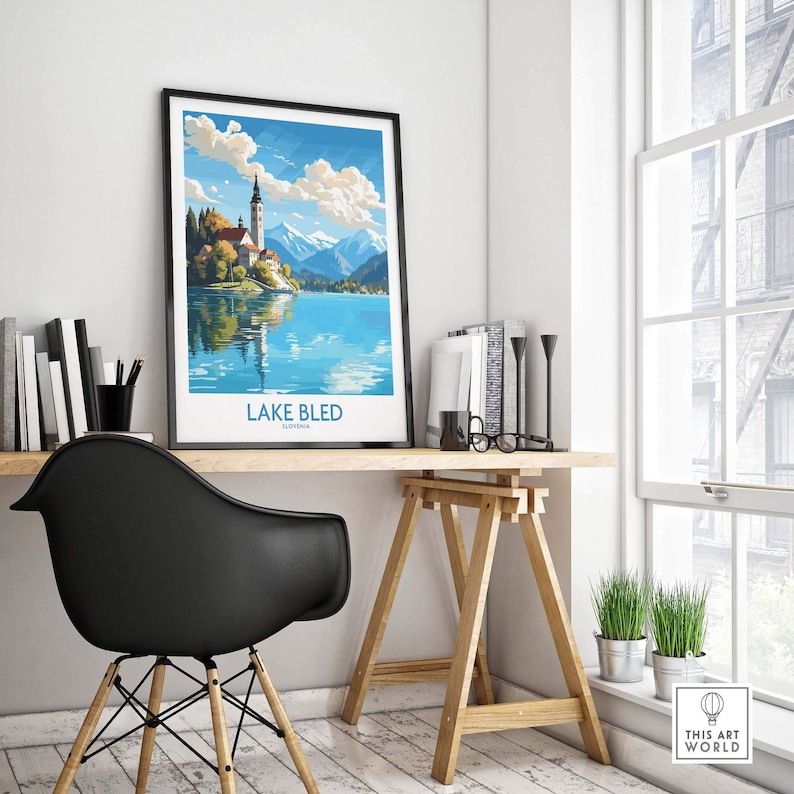 Lake Bled Art Print part of our best collection or travel posters and prints - This Art World