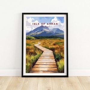 Isle of Arran Wall Art Print Scotland Office Wall Art Home Decor Scotland Gift Art Lovers  Art Home Decor
