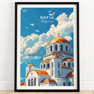 Sofia Bulgaria Wall Art Sofia Print Bulgaria Travel Poster Bulgaria Home Decor Sofia Artwork Poster Gift Sofia Illustration Art Lover Print