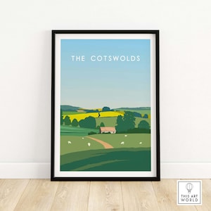 The Cotswolds Poster Print | Cotswolds England Wall Art | Cotswolds Home Decor | Framed & Unframed Cotswolds Gift Idea