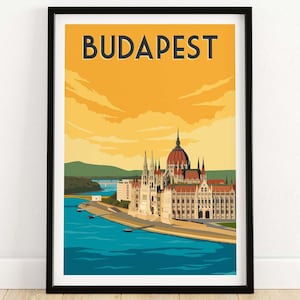 Budapest Print | Hungary Travel Poster | Budapest City Wall Art | Hungarian Travel Print | Budapest Gift | Home Wall Decor | Budapest Gift