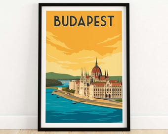 Budapest Print | Hungary Travel Poster | Budapest City Wall Art | Hungarian Travel Print | Budapest Gift | Home Wall Decor | Budapest Gift