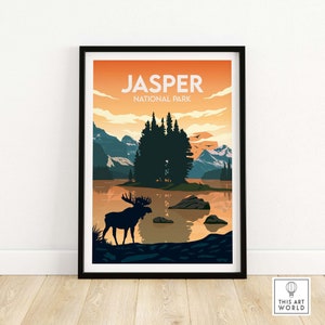 Jasper Print | National Park Poster | Canada Art Print | Framed & Unframed Wall Art Gift Idea