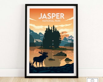 Jasper Print | National Park Poster | Canada Art Print | Framed & Unframed Wall Art Gift Idea