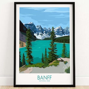 Banff Poster | Banff Print | Banff Wall Art | Banff National Park Poster Print | Banff Alberta Canada Travel Gift | Art Print