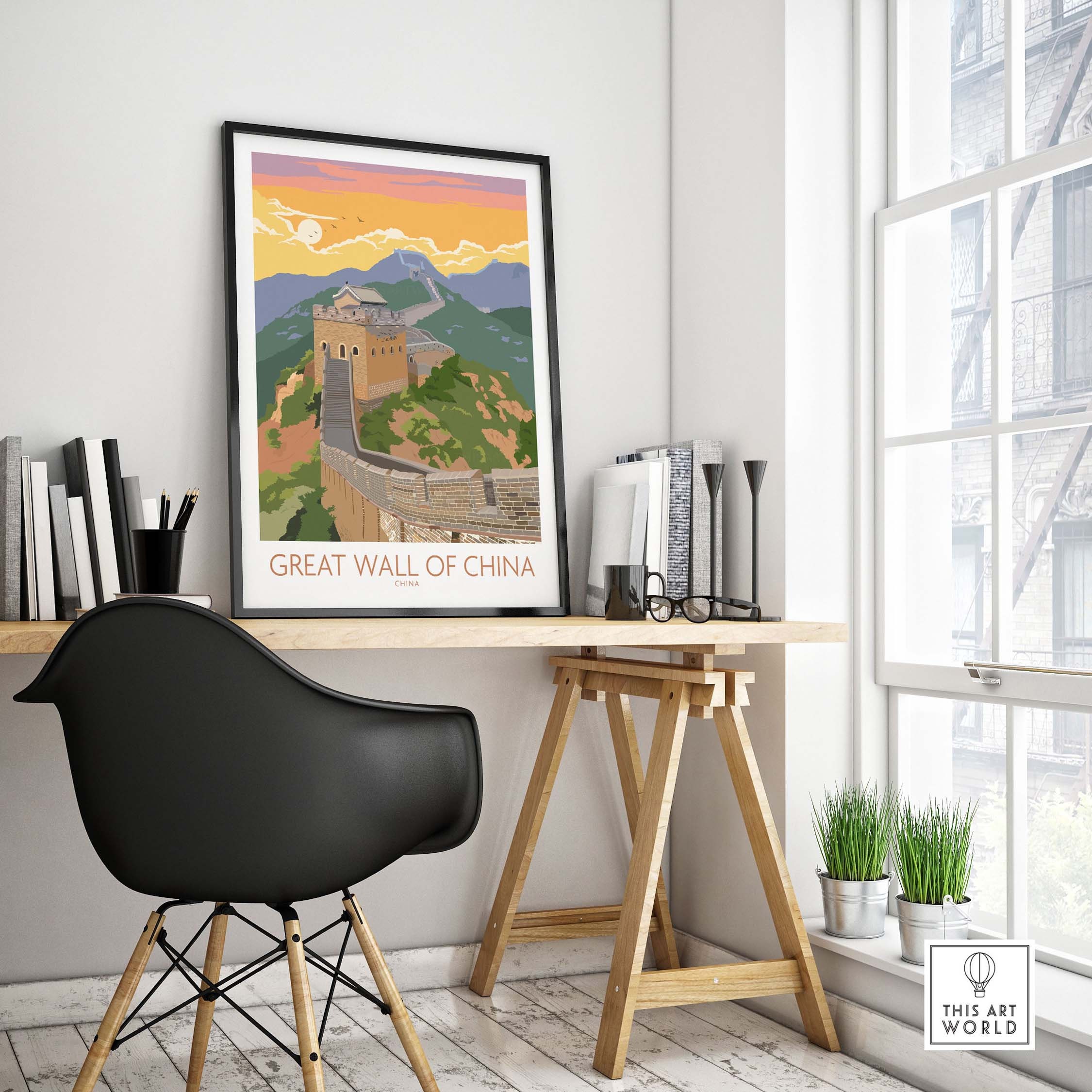 Discover Great Wall of China Print | Wall Art Travel Poster