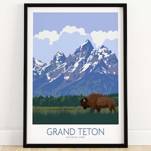 Grand Teton Poster Print | Grand Teton Wall Art | Grand Teton | National Park Poster Print | Grand Teton Gift