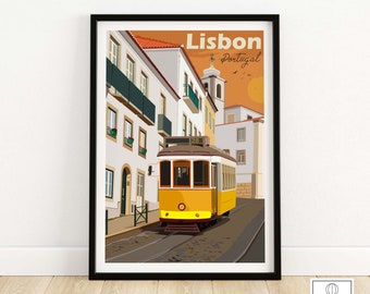 Lisbon Print | Wall Art Poster | Portugal Print | Lisbon Travel Poster | Lisbon City Gift | Home Wall Decor | Portuguese Print of Lisbon