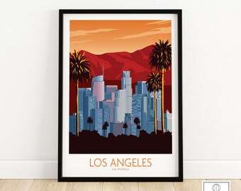 Los Angeles Poster | Wandbild aus LA | Kalifornien-Reiseposter | Geschenkidee für LA
