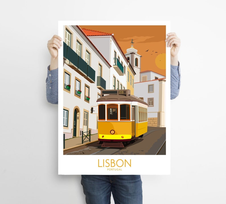 Lisbon Poster Lisbon Portugal Print Lisbon Wall Art Etsy