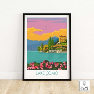 Lake Como Italy Poster Print - Como Wall Art Gift - Italy Print