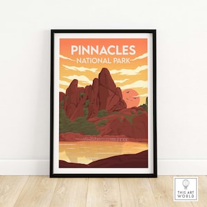 Pinnacles Print | National Park Poster | California Art Print | Framed & Unframed Wall Art Gift Idea