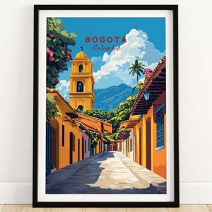 Bogota Print Colombia Bogota Travel Print Wall Art Bogota Wall Hanging Home Decor Bogota Gift Art Lovers  Colombia Wall Art Print