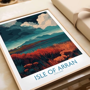 Isle of Arran Scotland Poster Arran Wall Art Travel Gift Isle of Arran Scotland Print Decor Isle of Arran Gift