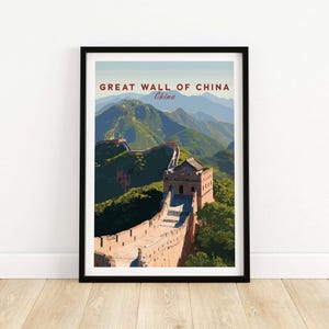 The Great Wall of China Art Print - Scenic Landscape Travel Poster