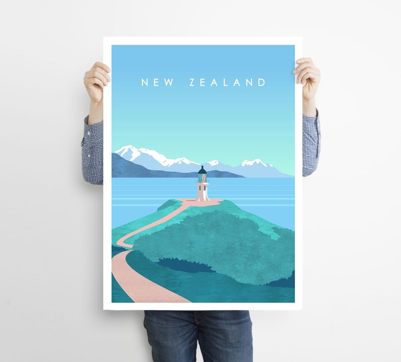 New Zealand Print NZ Wall Art New Zealand Art Travel Etsy