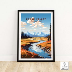 Kobuk Valley National Park Poster Art Print Travel Print | Home Décor Poster Gift | Digital Illustration Artwork | Birthday Present