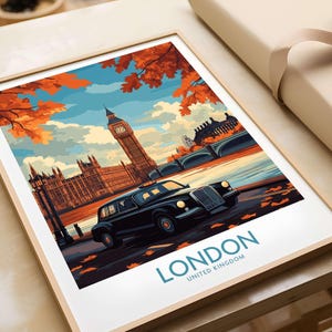 Stampa artistica da parete di Londra, stampa di viaggio di Londra, arte da parete di Londra, decorazione da parete per la casa, regalo di Londra, amanti dell&#39;arte, stampa artistica da parete del Big Ben