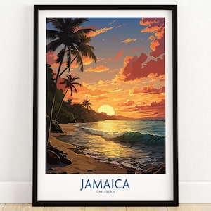 Jamaica Wall Art | Home Décor Poster Gift | Birthday present | Wedding anniversary gift | Wall Art Print
