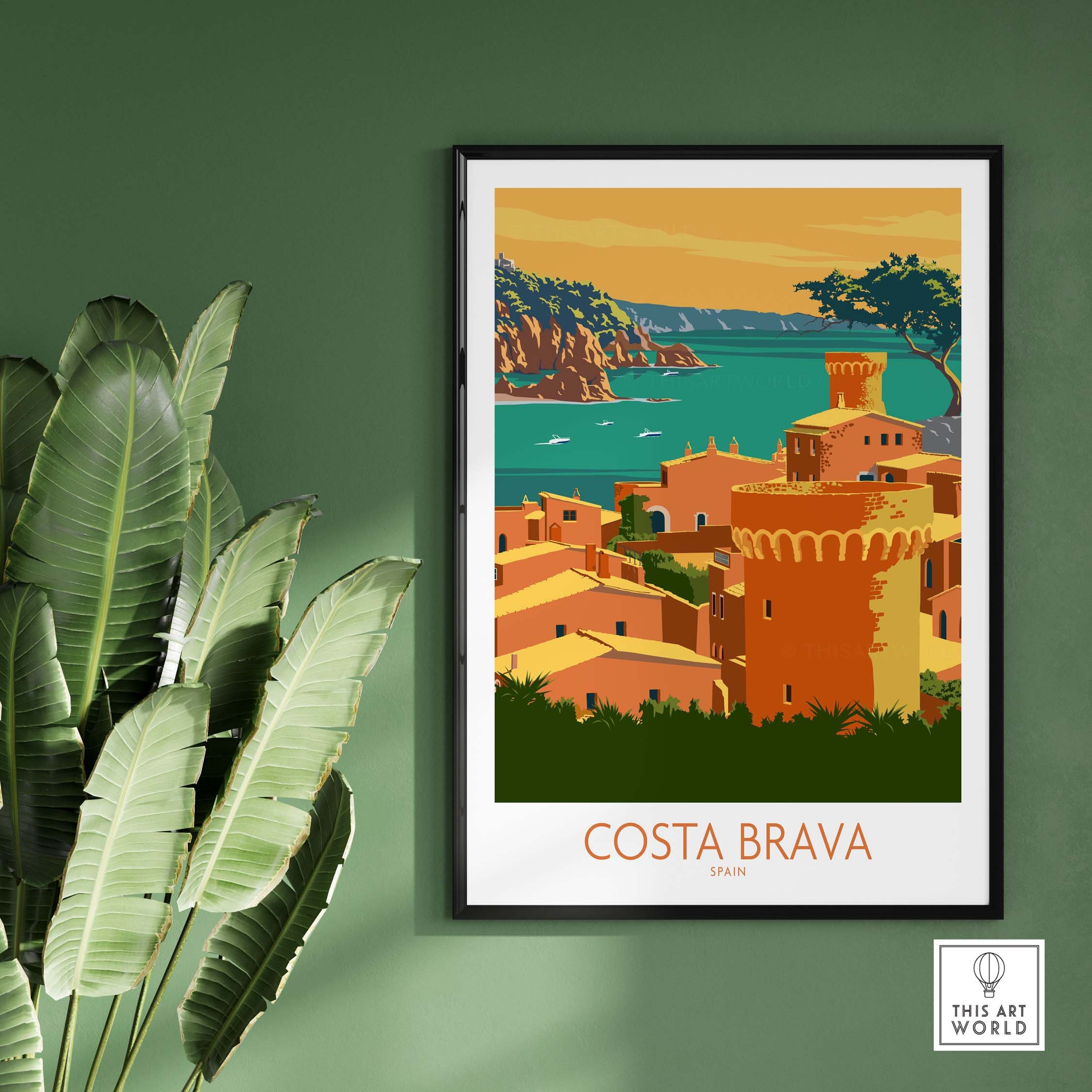 Discover Costa Brava Espagne Cadeau Voyage Rétro Affiche