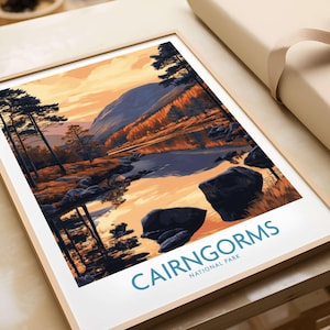 Cairngorms Wall Art Print Scotland Poster Cairngorms National Park Mountain Art Cairngorms Gift Home Decor Scotland Artwork Travel Print