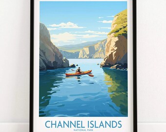 Channel Islands Print National Park Art Print Travel Print | Home Décor Poster Gift | Digital Illustration Artwork | Birthday Present
