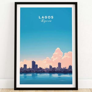 Lagos Nigeria Poster Lagos Wall Art Print Lagos Poster Wall Decor Illustration Lagos Art Gift