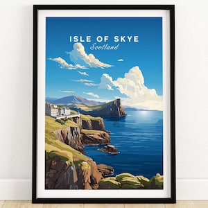 Isle of Skye Poster | Schottland Reise Poster | Geburtstagsgeschenk | Hochzeitstag Geschenk | Kunstdruck