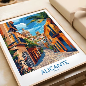 Alicante poster Spanje reisposter Alicante muurkunst print Alicante cadeau woondecoratie Alicante verjaardagscadeau
