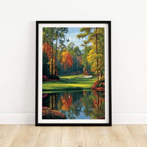 Augusta National Golf Poster - The Masters Wall Art, Vintage Style Golf Course Print, Sports Decor for Golf Fans, Gift for Golfer