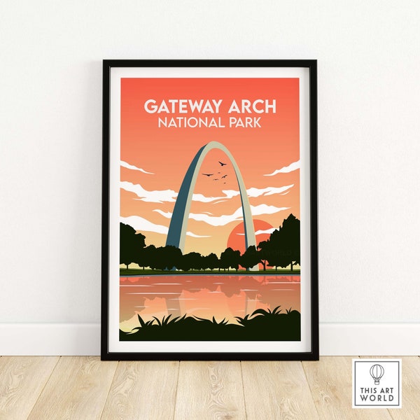 Gateway Arch Print | National Park Poster | Home Decor | Wall Art Print | Travel Poster | Gift Idea