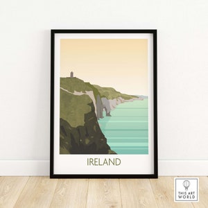 Ireland Print | Ireland Travel Poster | Ireland Wall Art | Ireland Poster | Ireland Coast Poster Print | Cliffs of Moher Art Print