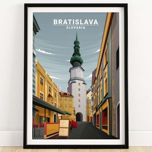 Bratislava Poster Slovakia Wall Art Print - Slovakia Gift