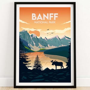 Banff Druck | Nationalpark Poster | Kanadische Reise Poster | Banff Kanada Geschenk | Kunstdruck