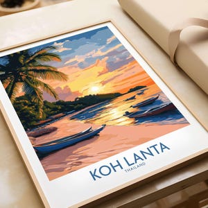 Koh Lanta Poster Art Print Wall Art Thailand Home Decor Artwork Home Decor Office Art Art Home Decor Poster Gift room decor