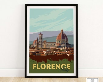 Florence Print | Italy Poster | Italian Wall Art | Florence Travel Poster | Firenze Print | Florence Italy Gift