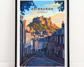 Edinburgh Wall Art Edinburgh Travel Print Wall Art Edinburgh Wall Hanging Home Decor Edinburgh Gift Art Lovers Scotland Wall Art Print