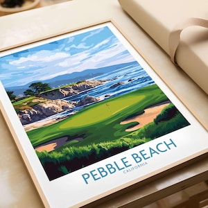 Pebble Beach Golf Poster - California Championship Golf Course Wall Art