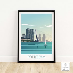 Rotterdam Poster | Wall Art Print | Travel Poster | Framed & Unframed Gift